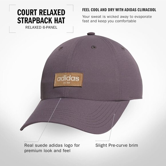 Women's Polyester Relaxed Fit Strapback Hat Grey Strata Casual Cap - Picture 2 of 6